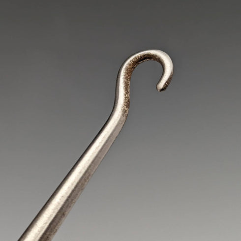 1909 British Antique Pure Silver Handle Shoehorn Button Hook Set in Case J and R Griffin